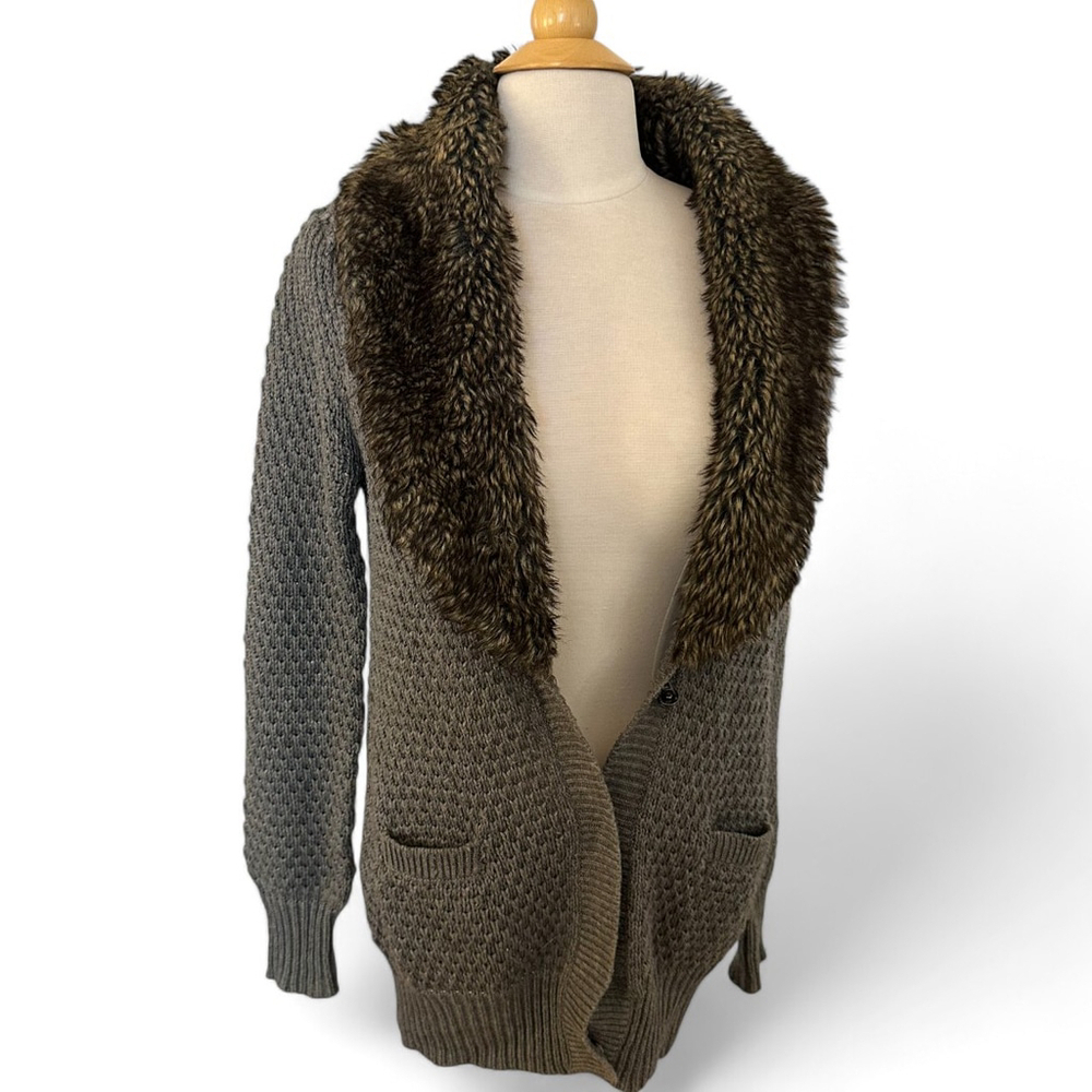 Women's FYLO Gray Cardigan Sweater Size S